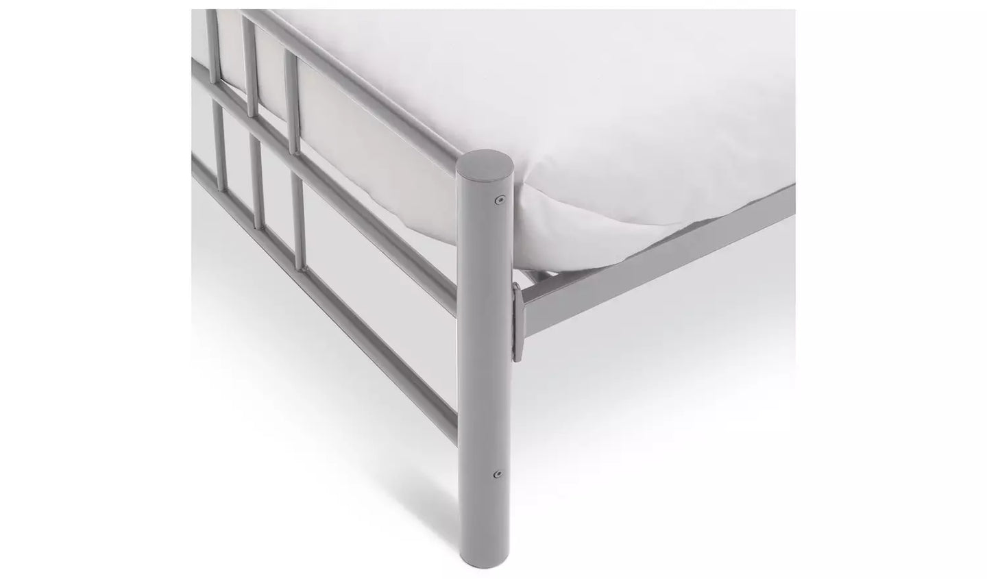 Atlas Single Metal Bed Frame - Silver